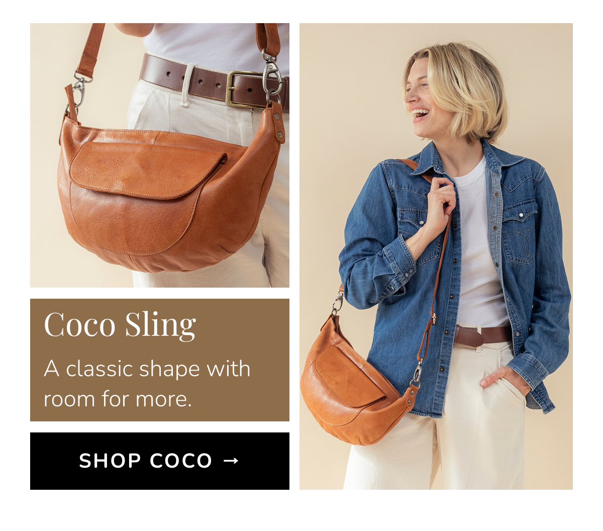 Coco Sling A classic shape with room for more.