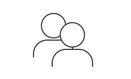 Line icon of two people.