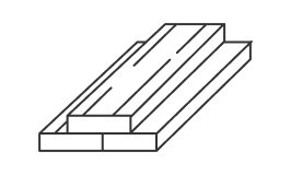 Stacked planks icon.