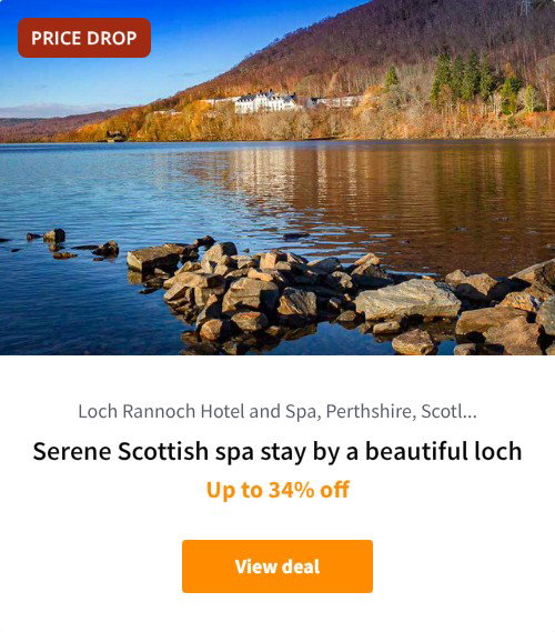Serene Scottish spa stay by a beautiful loch