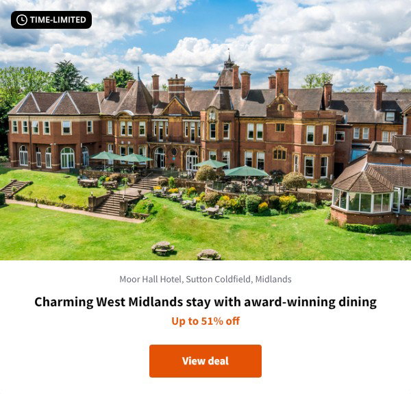 Charming West Midlands stay with award-winning dining
