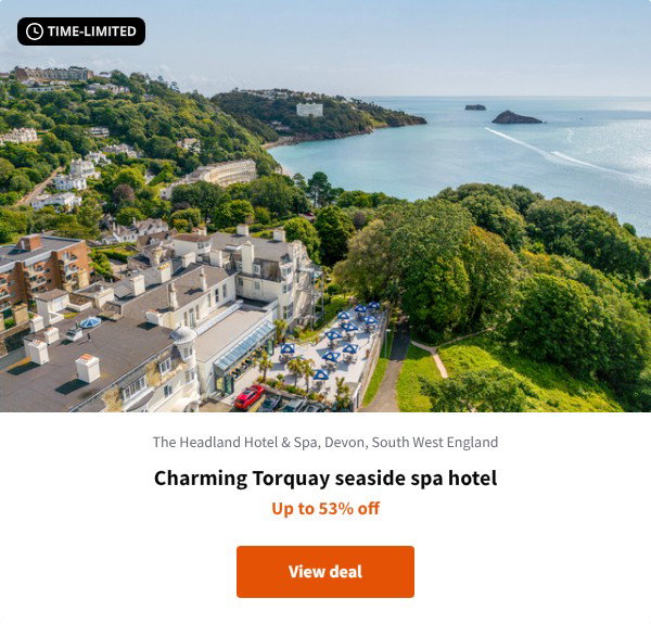 Charming Torquay seaside spa hotel