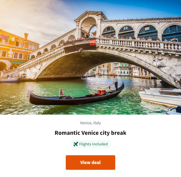 Romantic Venice city break