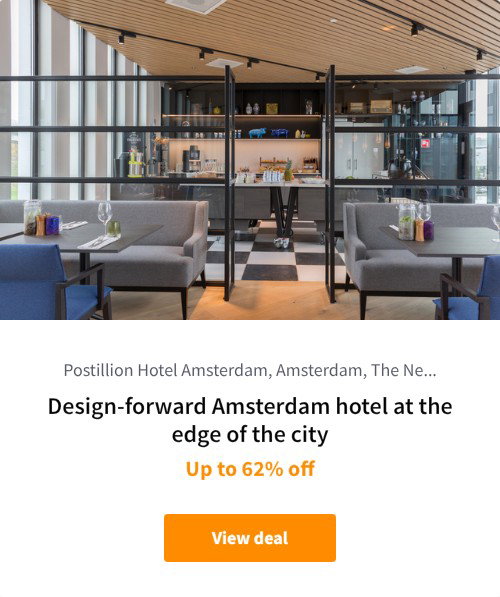 Design-forward Amsterdam hotel at the edge of the city