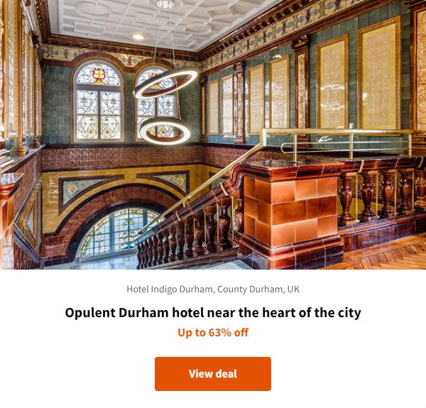 Opulent Durham hotel near the heart of the city