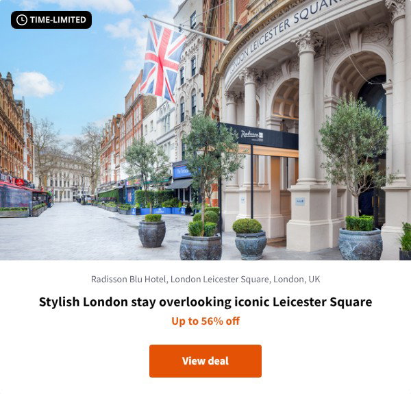 Stylish London stay overlooking iconic Leicester Square