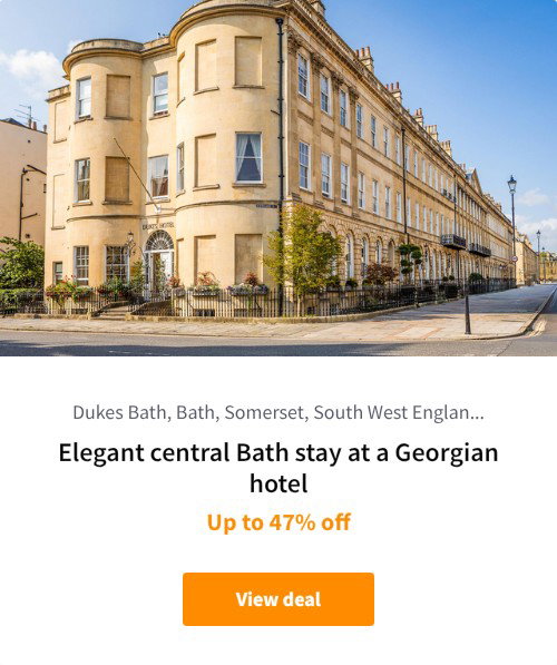 Elegant central Bath stay at a Georgian hotel