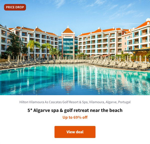 5* Algarve spa & golf retreat near the beach