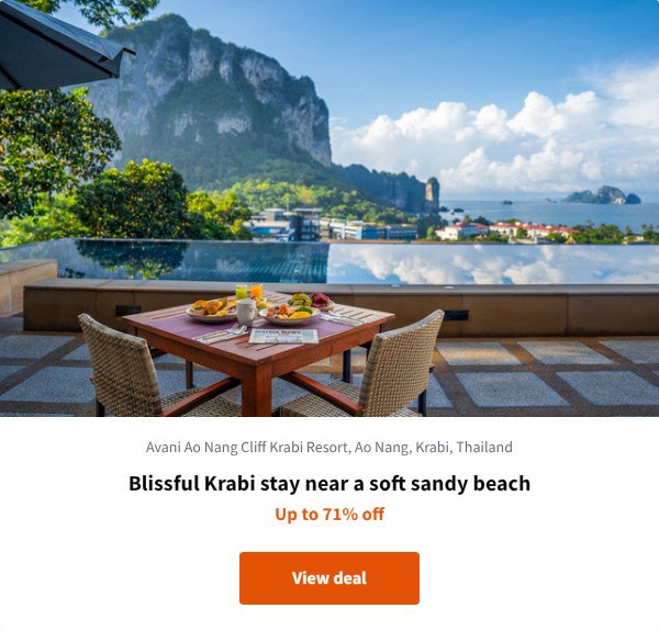 Blissful Krabi stay near a soft sandy beach