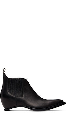Black Heel-Less Western Chelsea Boots - Maison Margiela