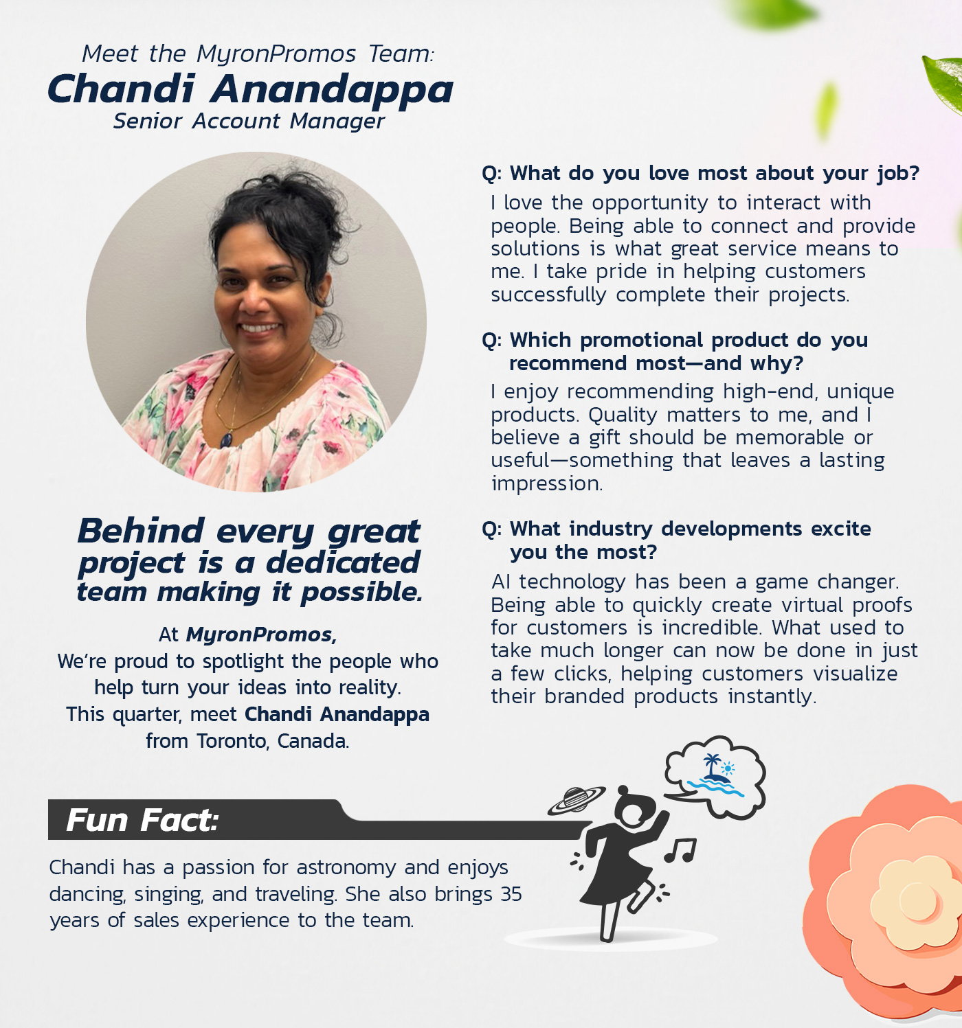 Meet the MyronPromos Team: Chandi Anandappa