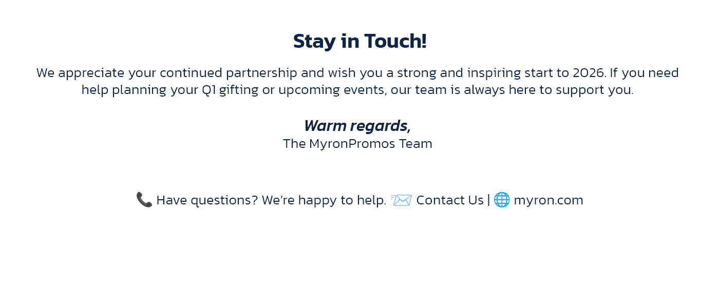 Stay in Touch!