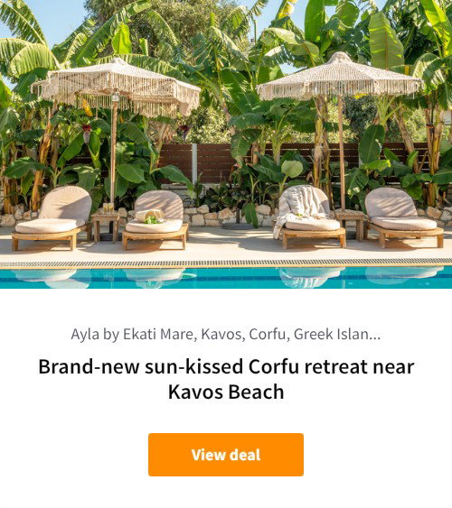 Brand-new sun-kissed Corfu retreat near Kavos Beach