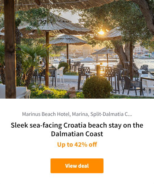 Sleek sea-facing Croatia beach stay on the Dalmatian Coast