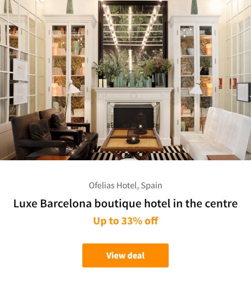 Luxe Barcelona boutique hotel in the centre