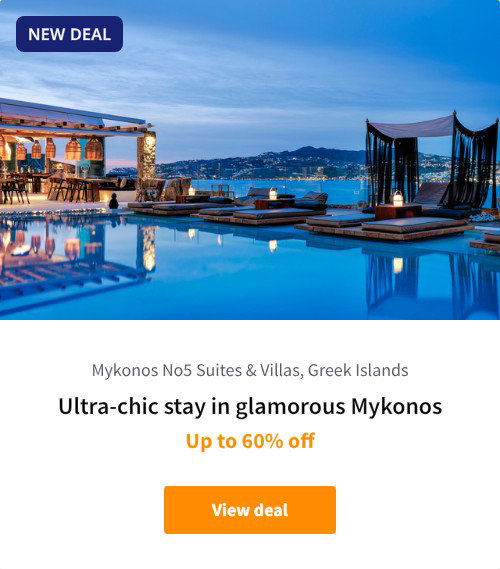 Ultra-chic stay in glamorous Mykonos