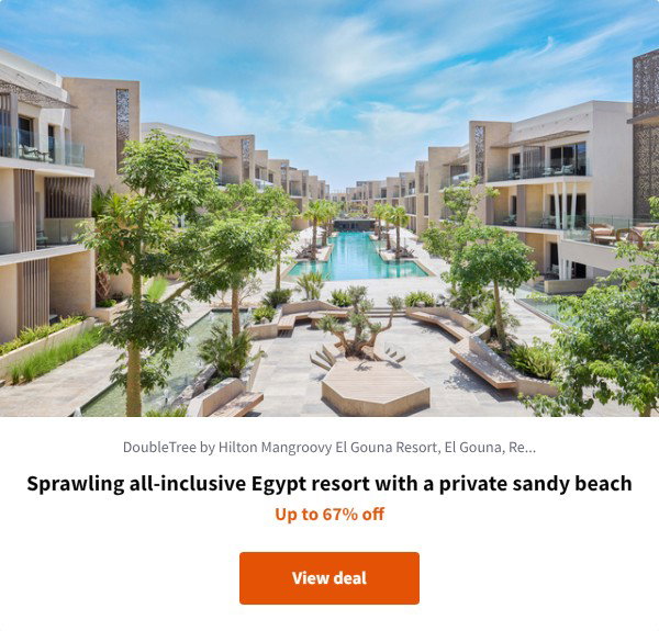 Sprawling all-inclusive Egypt resort with a private sandy beach