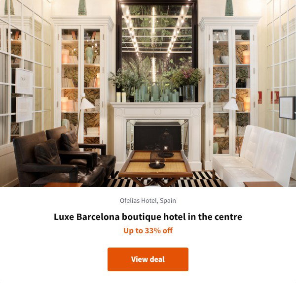 Luxe Barcelona boutique hotel in the centre