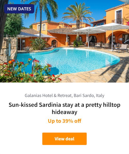 Sun-kissed Sardinia stay at a pretty hilltop hideaway