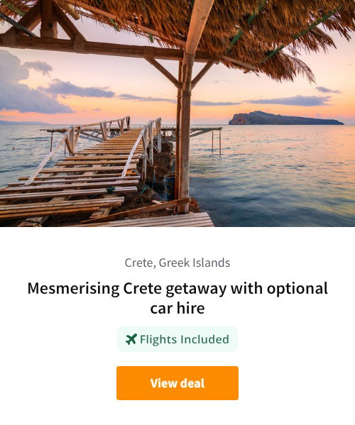 Mesmerising Crete getaway with optional car hire