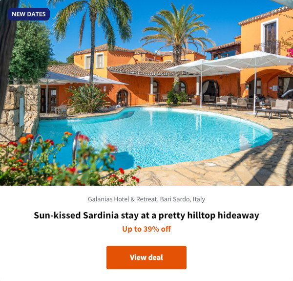 Sun-kissed Sardinia stay at a pretty hilltop hideaway