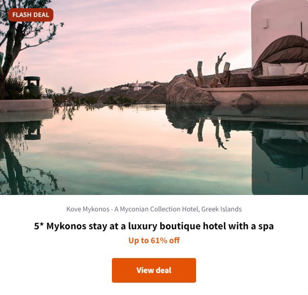 5* Mykonos stay at a luxury boutique hotel with a spa