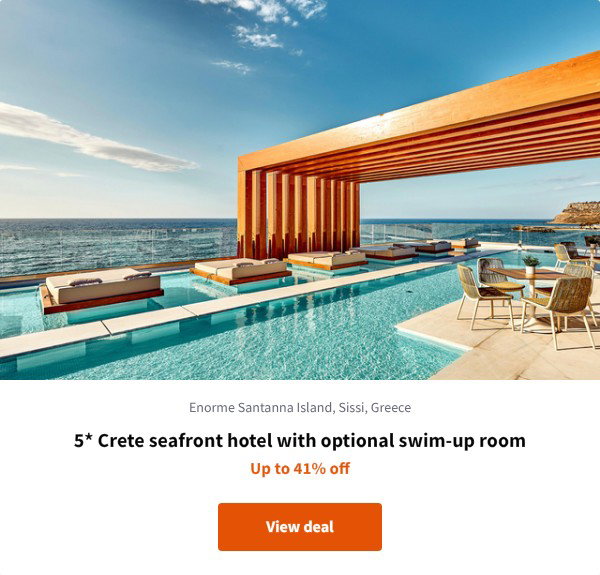 5* Crete seafront hotel with optional swim-up room