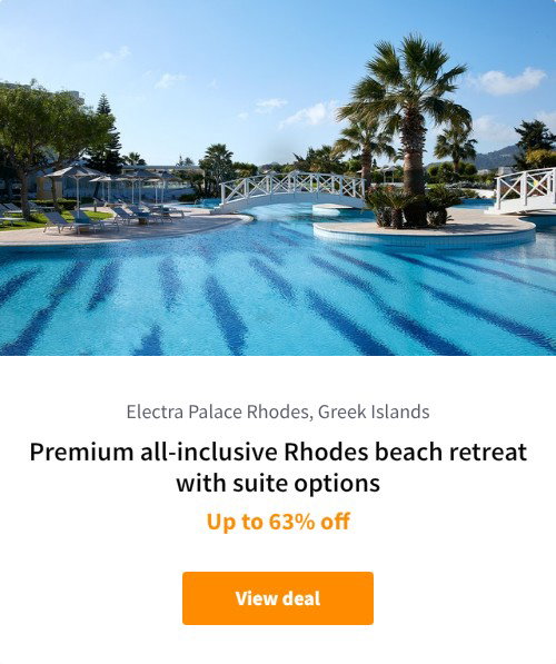 Premium all-inclusive Rhodes beach retreat with suite options