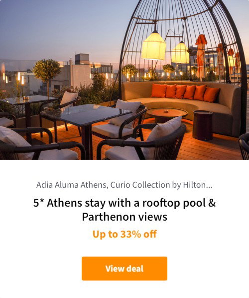 5* Athens stay with a rooftop pool &amp; Parthenon views