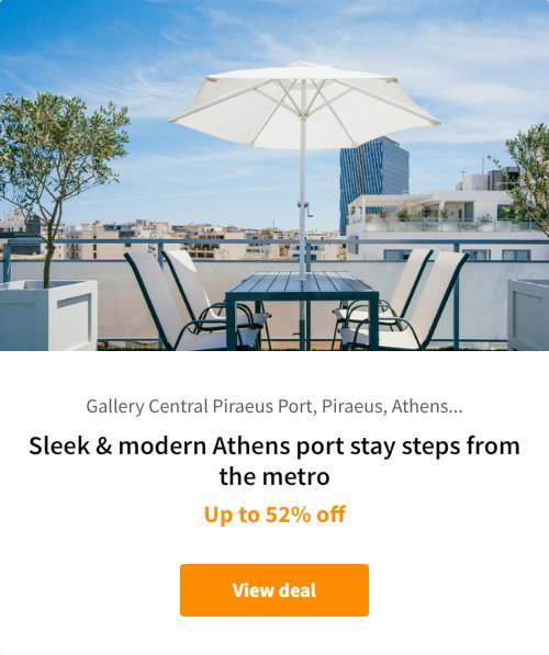 Sleek &amp; modern Athens port stay steps from the metro