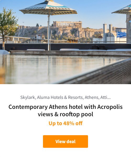 Contemporary Athens hotel with Acropolis views &amp; rooftop pool