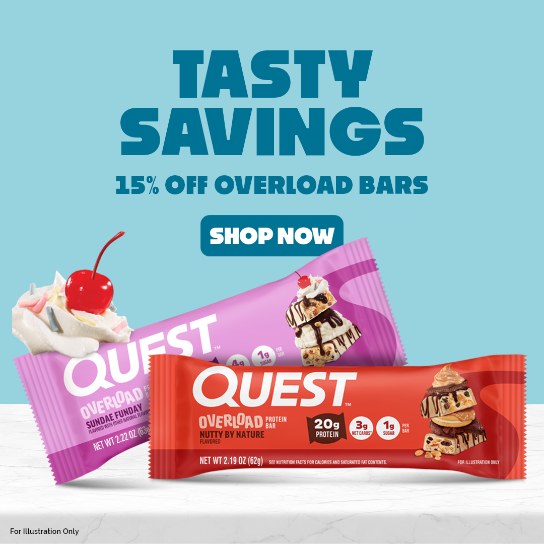 Quest Nutrition - 15% Off Overload Bars