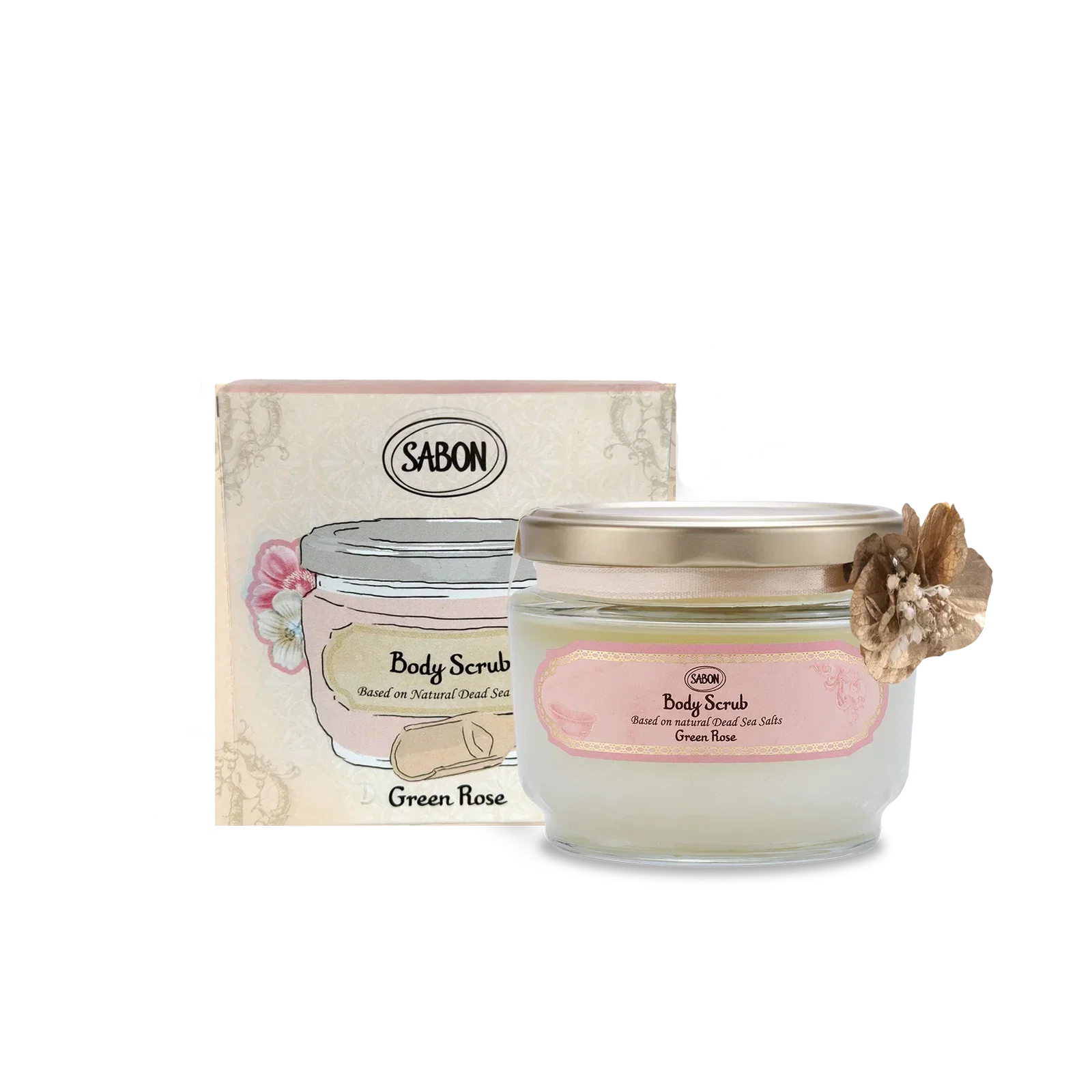 Image of Body Scrub Green Rose 11.3oz (320g) In Box