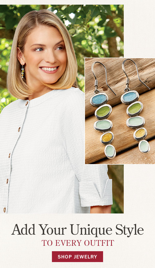 Add Your Unique Style to Every Outfit. Shop Jewelry. Pewter and Enamel River Stone Drop Earrings