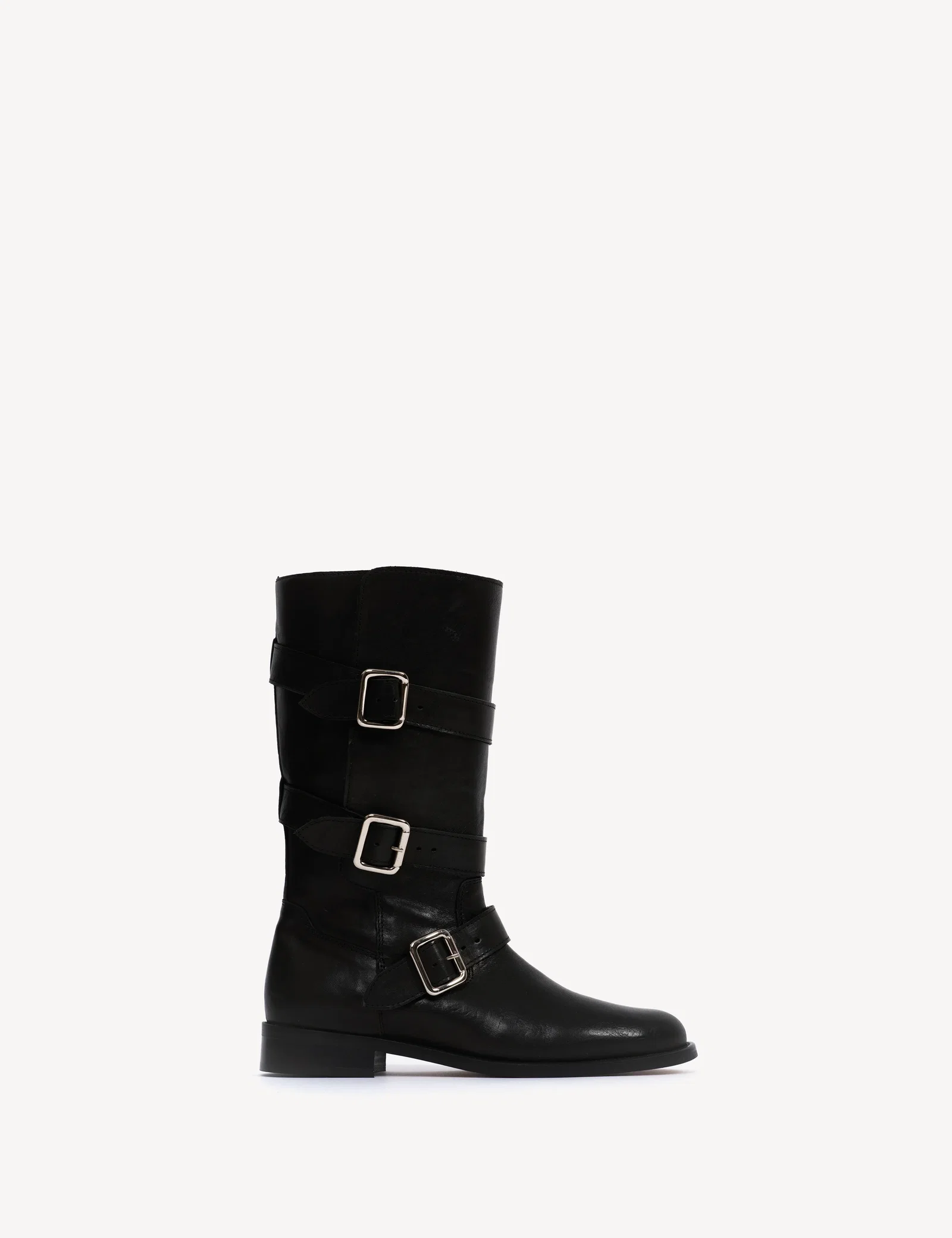 Image of Mia Boots In Black Calfskin