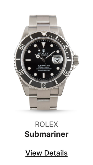 Used Rolex Submariner Steel Ref 16610 Black
