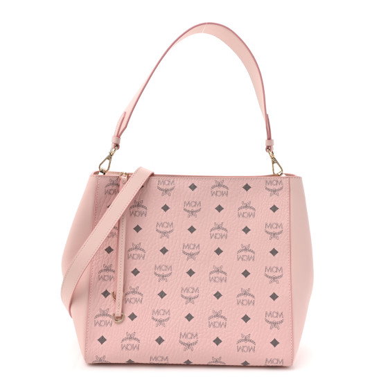 MCM Visetos Medium Aren Hobo Powder Pink