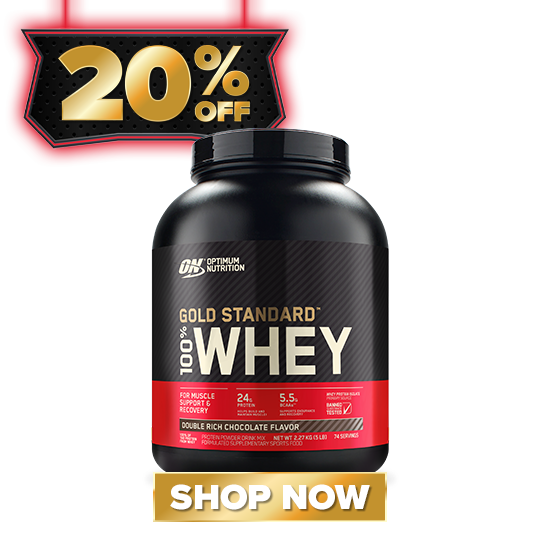 20% OFF GOLD STANDARD 100% WHEY  BY OPTIMUM NUTRITION