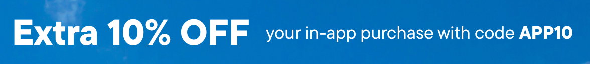 Extra 10% off your in app purchase with code APP10
