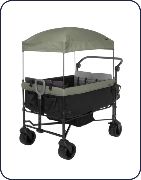 Safety 1st Summit Sprint Quad Wagon Stroller, Olive Haze