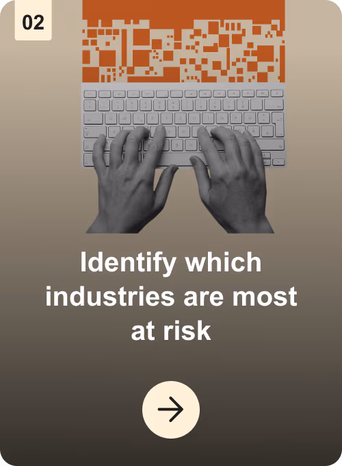 Identify which industries are most at risk