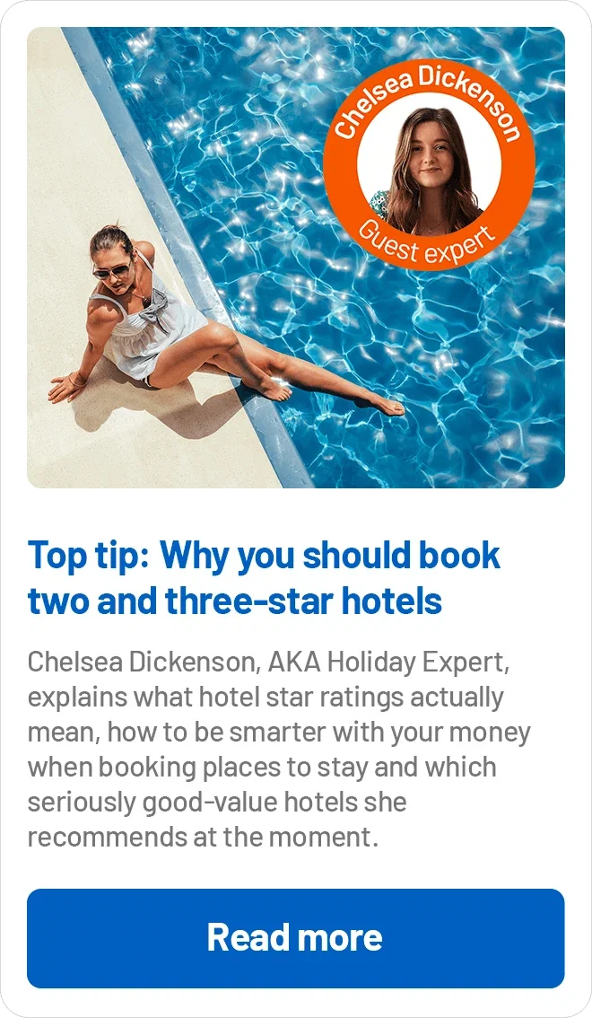 Top tip: Why you should book two and three-star hotels