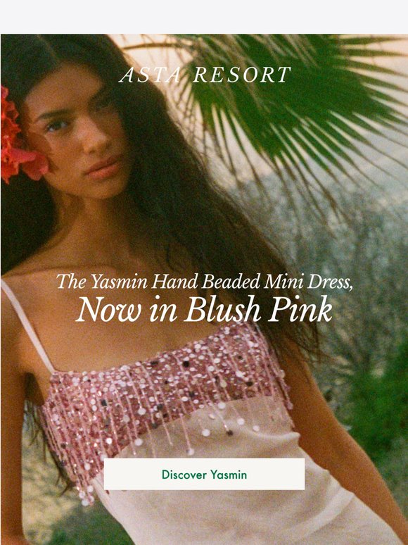 open lace back dress Asta Resort Yasmin Hand Beaded Mini Dress – 02HIRE main image 1