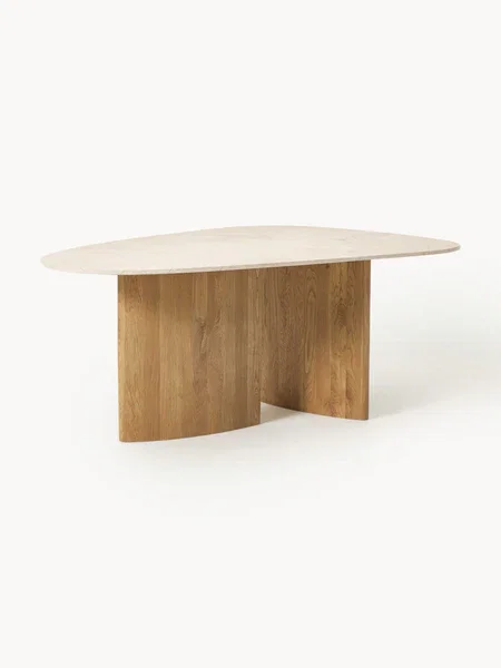 Mesa de comedor con tablero de mármol Organic Meadow, tamaños diferentes