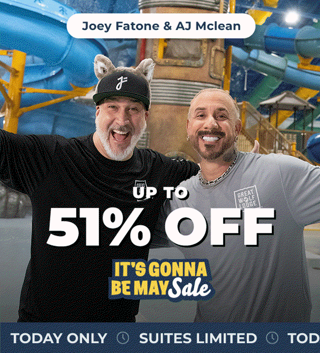 Up to 51% off – It’s Gonna Be May Sale with Joey Fatone and AJ McLean