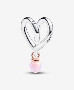 Two-tone Wrapped Heart Charm