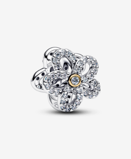 Pavé Flower Openwork Charm
