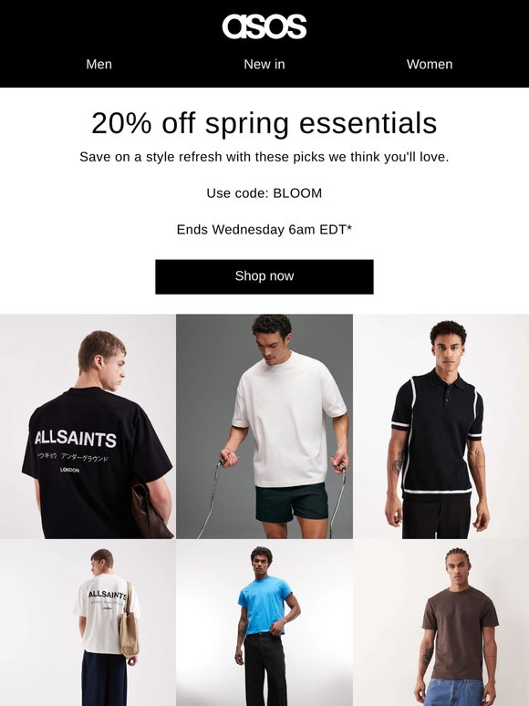 20% off spring essentials