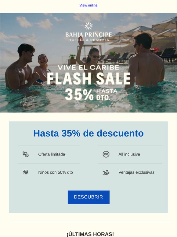 😎 ¡Últimas horas Flash Sale: vive el Caribe!