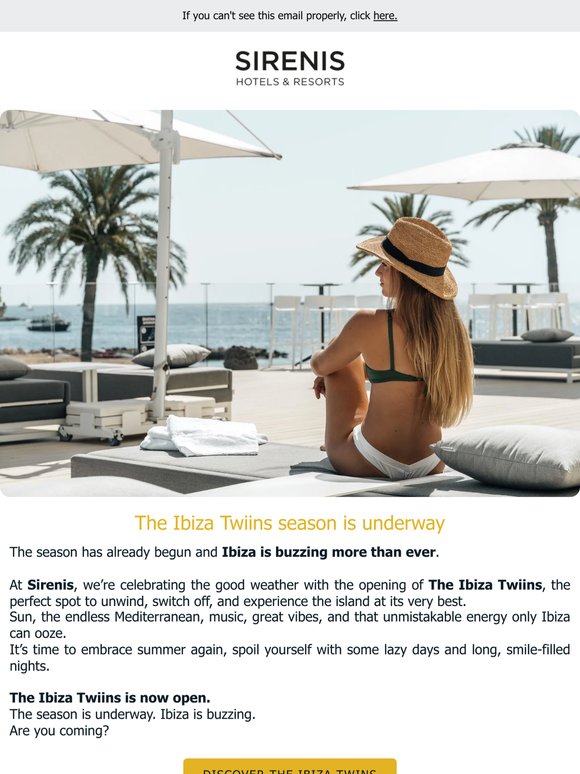 The Ibiza Twiins is now open. The season is underway ☀️✨